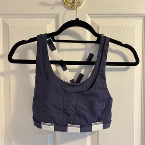 Lululemon, sports bra, athletic wear, purple, white